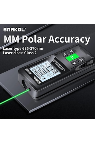 Tongxida Snakol Lazer Mezura 120m Yeşil Lazer Mesafe Ölçer Yüksek Doğruluk Sk-40a