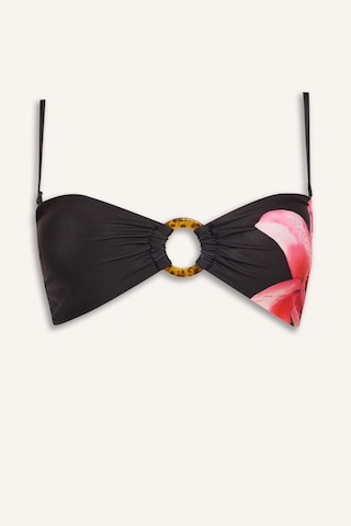 Defacto Regular Fıt Çiçekli Siyah Bikini Üstü G5299ax26smbk81 Siyah-bk81