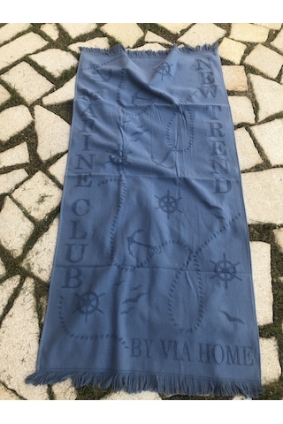 Plaj Havlusu Jakarlı 70x140 Cm Mavi