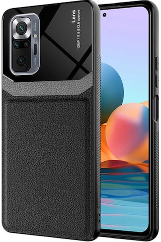 Xiaomi Redmi Note 10 Pro Kilif Lens Deri Görünümlü Tpu Kapak 499745732
