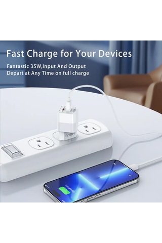 Hp-c39 35 Watt Gan Şarj Adaptörü 2-port Fast Charger Hızlı Şarj A