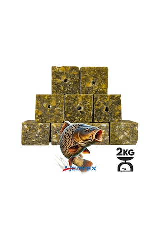 Hedyex 2kg Sazan Küspesi Delikli Küp Mısır Küspesi Kare