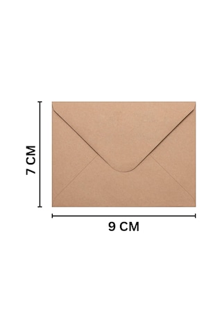 Kraft Zarf Seti, 50 Li Paket 7x9 Cm, Mini Boy Davetiye, Kart, Fotoğraf Ve Özel Gün Zarfları
