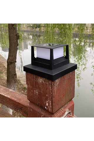 Reedark Solar Enerjiyle Çift Renkli Aydınlatma, 6-12 Saat Süreli Isılamalı Dış Mekan Bahçe Çit Lambası Beyaz