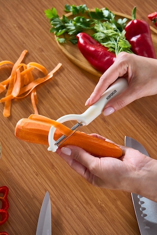 Karaca Markus Satırlı, Makaslı 5 Parça Bıçak Seti Beyaz Beyaz