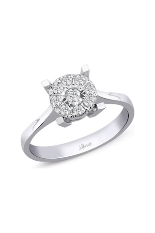 0.17 Ct. Modern Tasarım Coronet Tektaş Yüzük