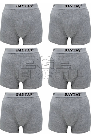 Baytaş Pamuklu Ekonomik Likralı Erkek Boxer 6 Lı Baytaş Pamuklu Ekonomik Likralı Erkek Boxer 6 Lı