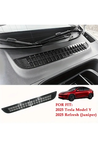 Yaleker Tesla Model Y 2025+ Juniper İçin Abs + Paslanmaz Çelik Havalandırma Girişi Korumalı Ağaç Yaprağı-toz Engelleyici Koruma Kapağı Sol+sağ Set