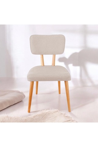 Polly Ahşap Sandalye Krem 6 Adet