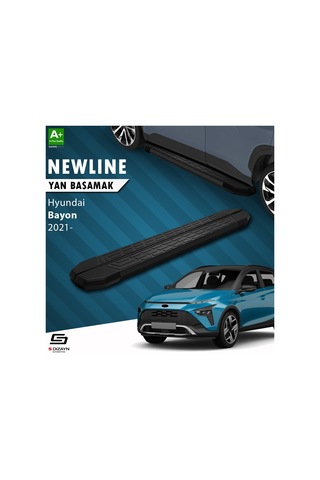 S-dizayn Hyundai Bayon Newline Siyah Yan Basamak 173 Cm 2021-2024 A+ Kalite