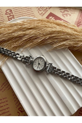 Rub065 25 Mm Rubsey Retro Minimal Hasır Kordon Vintage Kadın Kol Saati Siyah
