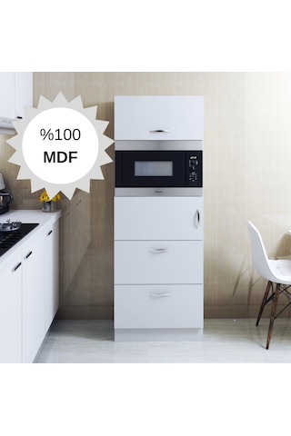 Mdf Mikrodalga Fırın Raflı Kapaklı Çekmeceli Çok Amaçlı Hazır Mut