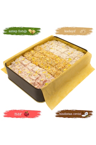 Lokumani Karışık Çifte Kavrulmuş Antep Fıstıklı Lokum 500 G