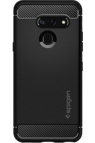 Spigen G8 Thinq İle Uyumlu Kılıf Rugged Armor Matte Black Siyah