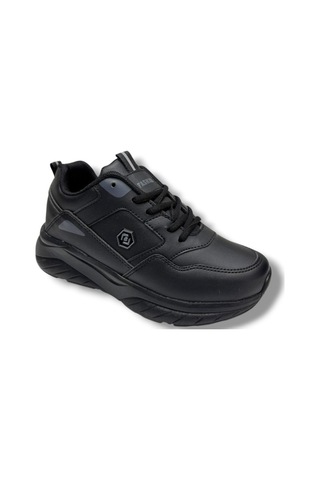 Queen Step 2105-26 Cilt Deri Anatomik Kadın Sneaker 36-40 Siyah