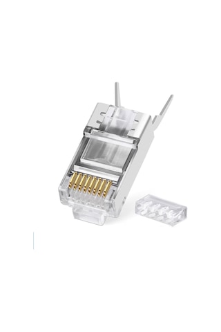 10 Adet Cat7 Konnektör Rj45 Cat 7 Jak 2 Parça Metal Korumalı