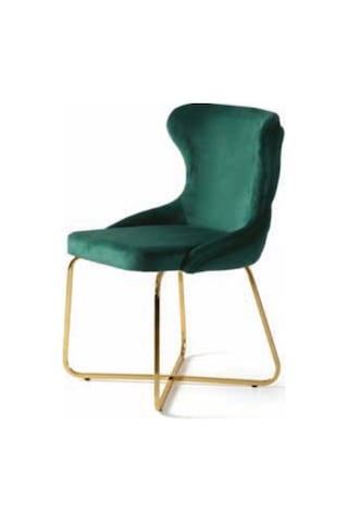 Bera Gold Ayak Safir Sandalye Yeşil