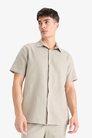 Defacto %100 Pamuk Regular Fit Polo Yaka Yazlık Kısa Kollu Gömlek D8613ax25smkh418 Haki