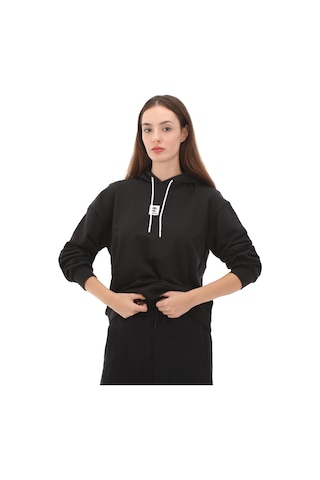 B0a5sx20011-r Timberland Stack Logo Loop Back Hoodıe Kadın Sweatshirt Siyah B0a5sx20011-r Siyah