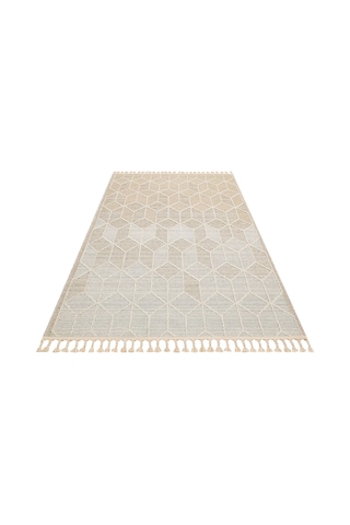 Soho Sh 03 Beige Hav Vermeyen Özel Ipler Ile Üretilen Etnik Örgü Desenlere Sahip Makine Halısı