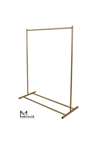 Gold Metal Konfeksiyon Askısı - Minimalist Elbise Askılığı - Butik Tipi Askı Altın