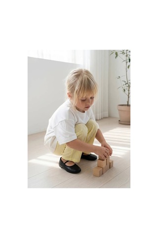 Poala Kids Sarı Çizgili Balloon Dokuma Pantolon