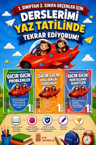 1. Sınıftan 2.sınıfa Geçenler İçin Derslerimi Yaz Tatilinde Tekrar Ediyorum Seti -10