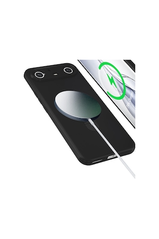 Tecno Spark Slim 5g Kılıf Magsafe Şarj Özellikli Standlı Sensitive Touch Samara Kapak Siyah