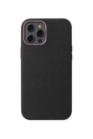 Apple Uyumlu iPhone 12 Pro Fzd Leathersafe Wireless Kılıf siyah