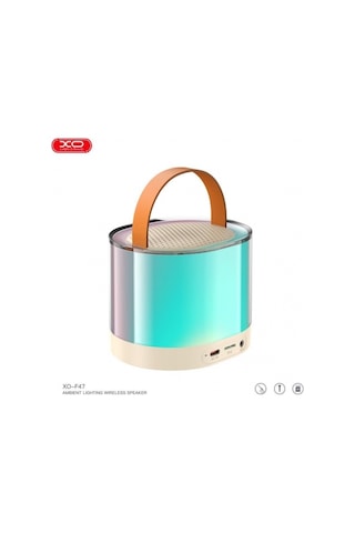 F47 20w Rgb Işıklı 1200 Mah Bluetooth Kablosuz Usb-c Girişli Hoparlör Ve Karaoke Mikrofonu Set