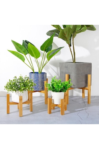 Raf Tutucu Pot Bonsai Ev Bahçe Ahşap Çiçek Kapalı Ekran Bitki Stand Rafı S