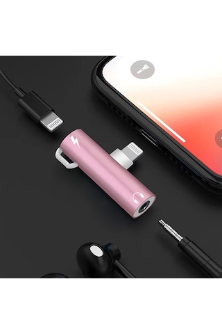 Ally Lightning to 3.5 MM Dönüştürücü Adaptör Pembe