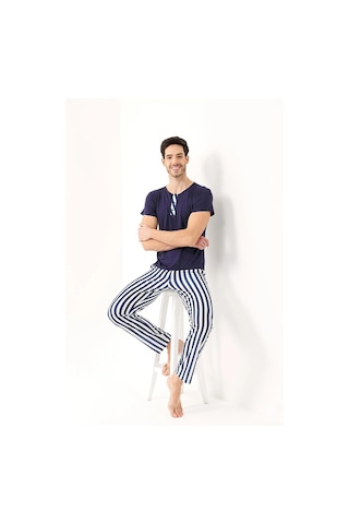 Yeni İnci Çizgili 3'Lü Erkek Pijama Takım 821 001