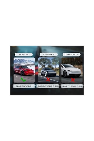 2'li Set T Parts Tesla Model Y Kemer Tutucu Açık Kahverengi
