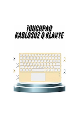 Android Ve Apple Uyumlu iOS Bluetooth Klavye Touchpad Slim Kablosuz Wifi Q Klavye