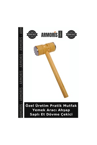 Özel Üretim Pratik Mutfak Yemek Aracı Ahşap Saplı Et Dövme Çekici