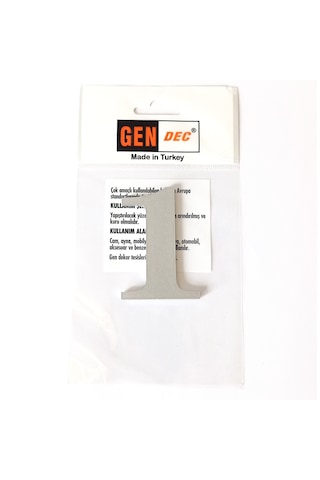 Gendec Kapı Numarası 7Cm No:1 Metalik Gri Kendinden Yapışkanlı Nu