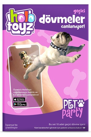 Holotoyz Tattoo Pet Party Ar Uyumlu Geçici Dövme