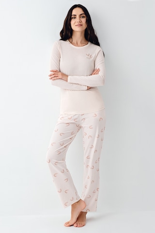 Pierre Cardin 9061 Modal Uzun Kol Kadın Pijama Takımı V1 Toz Pembe