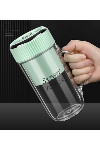 Wondernest Yeşil Taşınabilir Meyve Suyu Sıkacağı, Saman Lichen Kupası Karıştırıcı Bw Yeşil