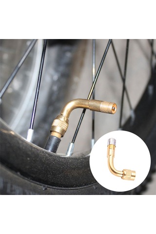 Dianziye Bronz Lastik Valfi Uzatıcı 90 Derece - Otomobil, Motosiklet, Kamyon Uyumlu - Basit Kurulum, Sağlam Kapama