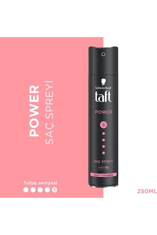 Taft Saç Spreyi Power Kasmır Mega Güçlü 5 250ml