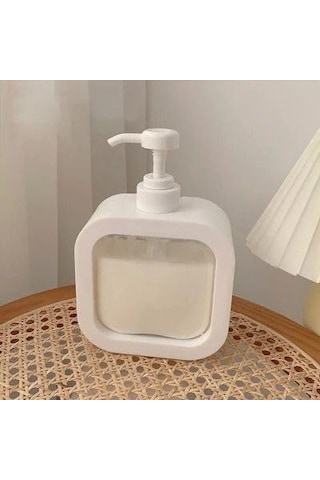 Yunhan 400 Ml Dikdörtgen Banyo Mutfak Sıvı Sabunluk Bulaşık Lavab Beyaz