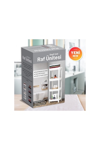 Pratik Çok Amaçlı Düzenleyici Kullanışlı 4 Katlı Raf Ünitesi Kola