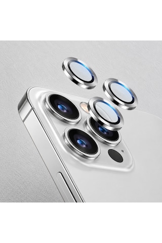 Samsung Galaxy S26 Uyumlu Kamera Lens Koruyucu Safir Cam Metal Çerçeveli - Sierra Mavisi