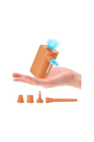 Tenfowee Portatif Li-pillu 50w Hızlı Şişirici-üfleyici, 30000rpm Motor, 280l/dak, 2 Vites, Işık Fonksiyonu, Type-c Şarj, 4 Uç, 2000mah, Turuncu