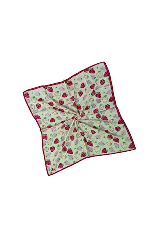 Mim Eşarp Valino Soft Pamuk Çocuk Desenli Eşarp 70x70 Cm Vişne Çürüğü - Çilek