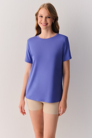 Suwen Essence Nights Modal T-shirt Sh26901607c015 Mavi