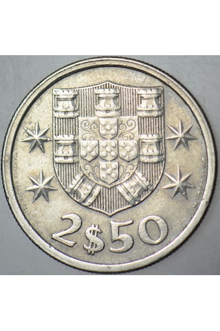 Portekiz 2,5 Eskudo 1978 Yelkenli - Gemi - Denizcilik Temalı.
