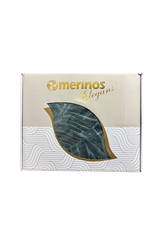 Merinos Tek Kişilik Elegans Embos Kutulu Battaniye 160 X 220 Petrol Yeşili
